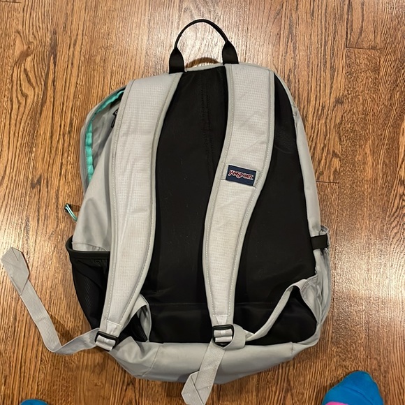 Jansport backpack gray with light green accents - Picture 7 of 12